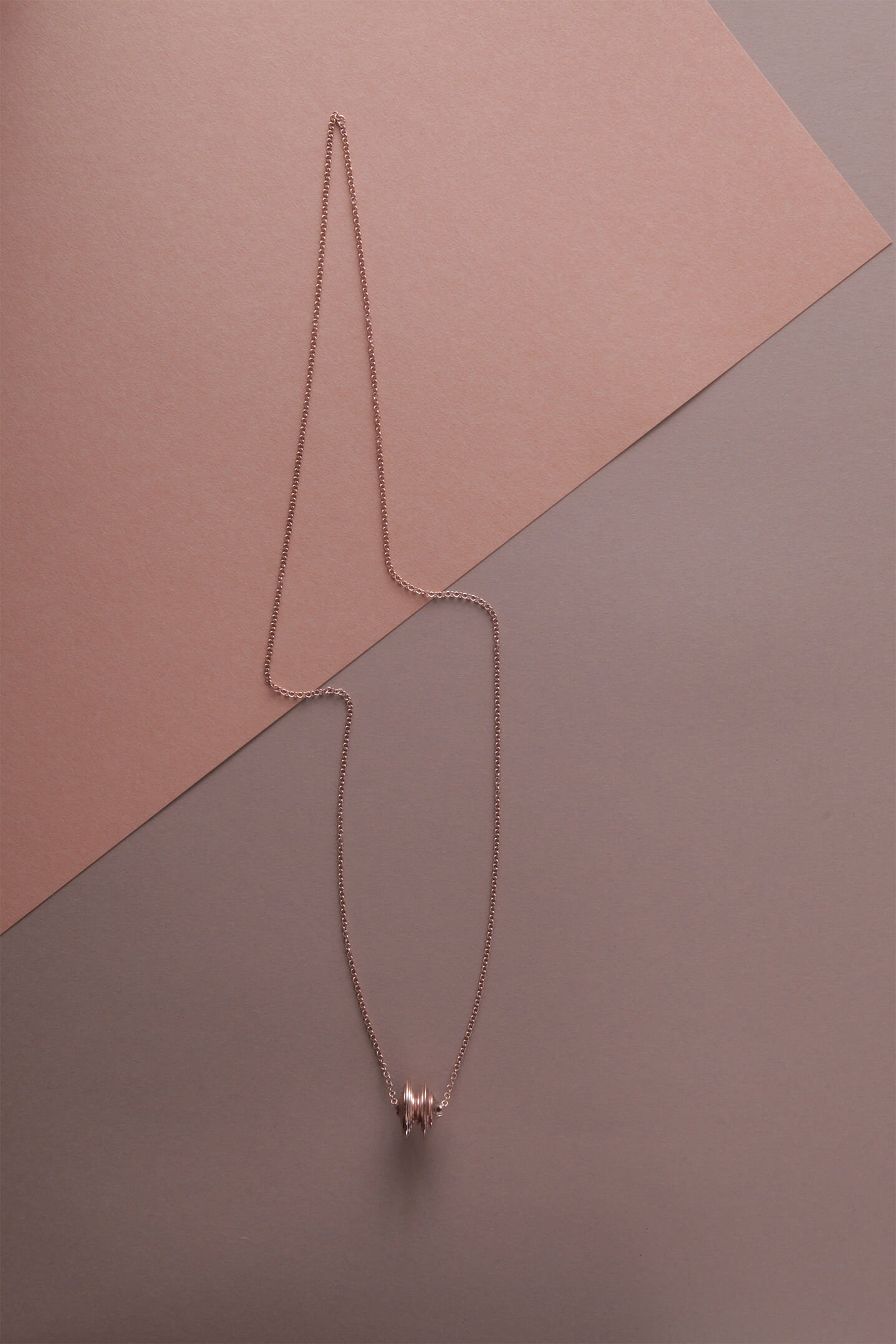 Collana in bronzo bagnata oro rosa
